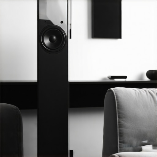 Modern tower speakers delivering high-fidelity sound in living room