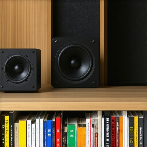 Bookshelf speakers with acoustic panels and proper placement in a small room