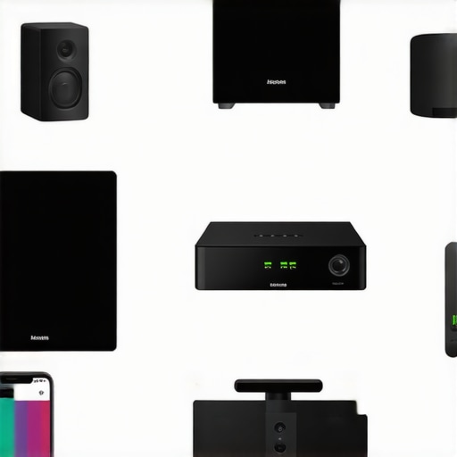 Diagram illustrating the setup of multiple speakers connected via Wi-Fi and controlled through a unified app.