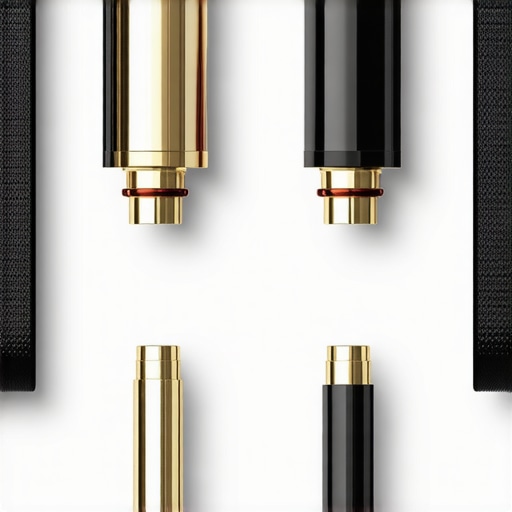 Premium Speaker Cables for High-Fidelity Audio Close-up view of high-quality speaker cables with oxygen-free copper and silver-plated connectors.